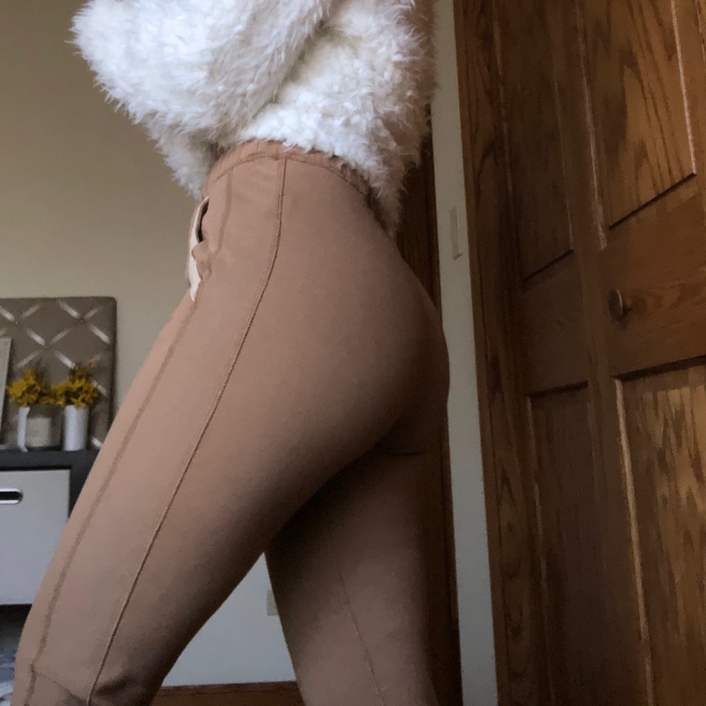 Abercrombie camel brown joggers high waist